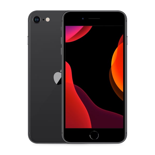 iPhone SE 2020 128GB Black - Etu- ja takakuva