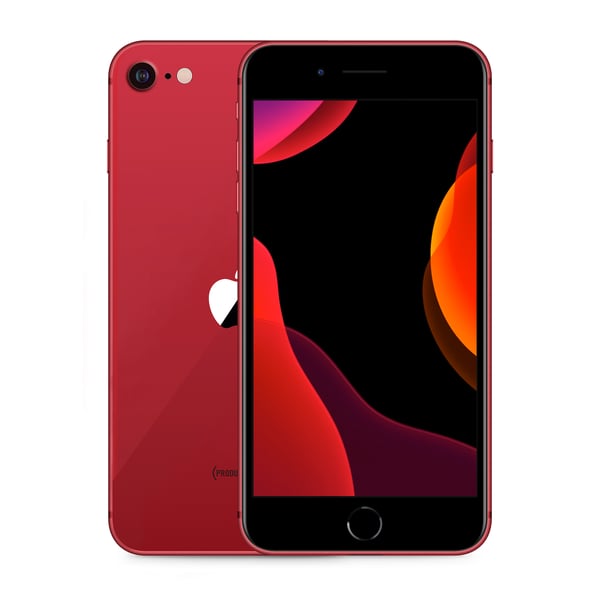 iPhone SE 2020 128GB Red - Etu- ja takakuva