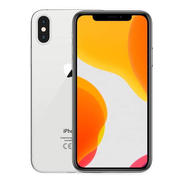iPhone X 256GB Silver - Front and back image