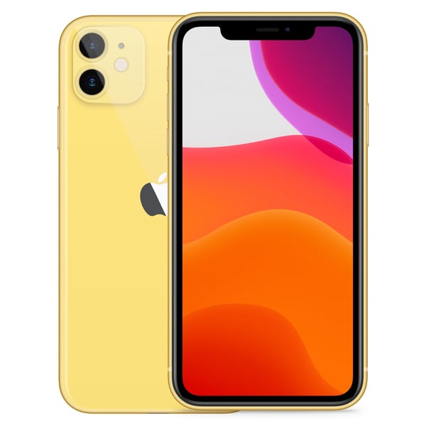 iPhone 11 64GB Yellow - Bak och fram bild