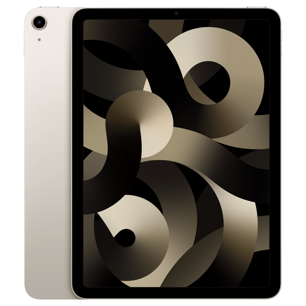 iPad Air 5 2022 10.9 256GB Starlight - Etu- ja takakuva
