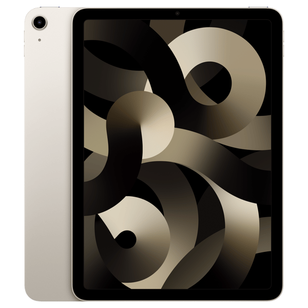 iPad Air 5 2022 10.9 256GB Starlight - Front and back image