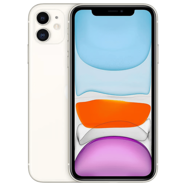 iPhone 11 128GB White - Afbeelding voor en achterkant