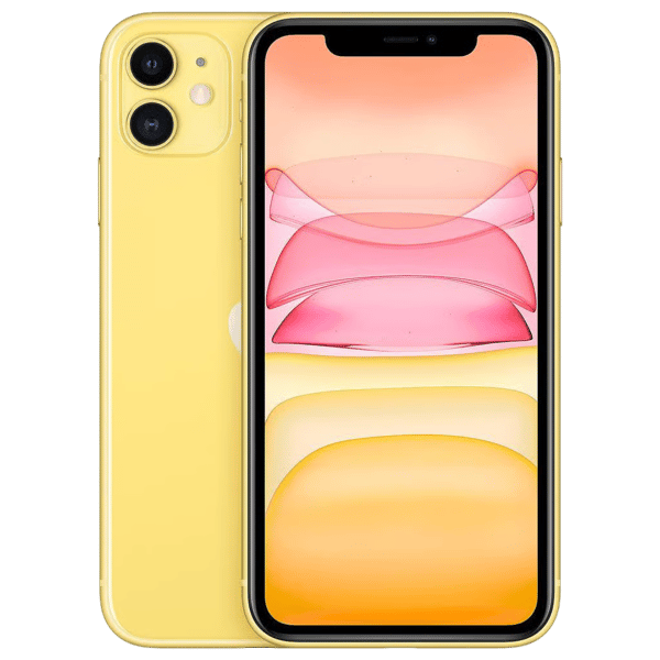iPhone 11 128GB Yellow - Billede af for- og bagside