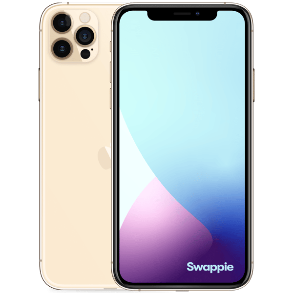 iPhone 12 Pro Max 128GB Gold - Billede af for- og bagside