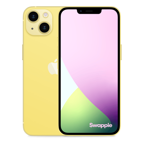 iPhone 14 512GB Yellow - Bak och fram bild