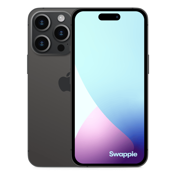 iPhone 15 Pro 128GB Black Titanium - Front and back image