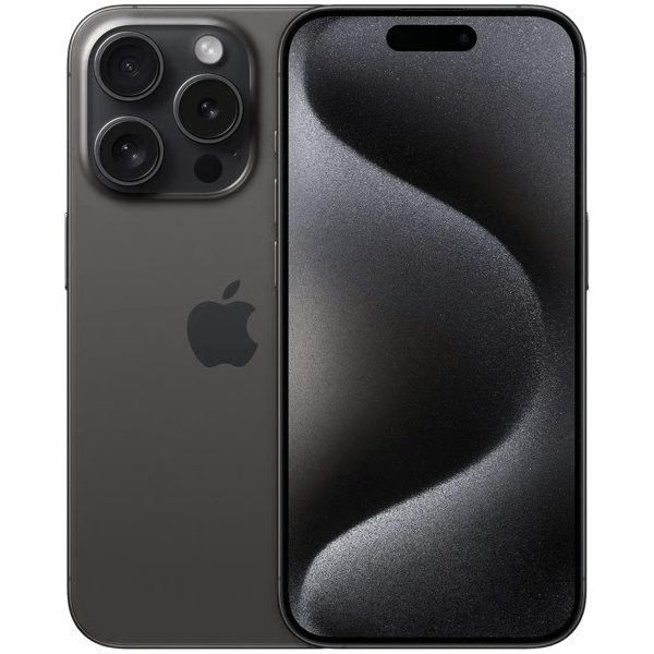 iPhone 15 Pro 512GB Black Titanium - Vorder- und Rückseite