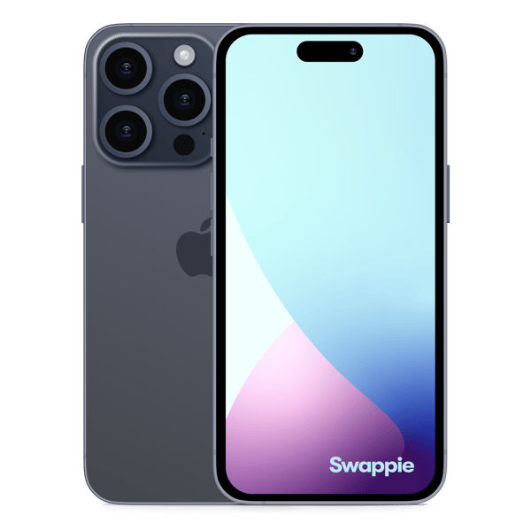 iPhone 15 Pro 128GB Blue Titanium - Front and back image