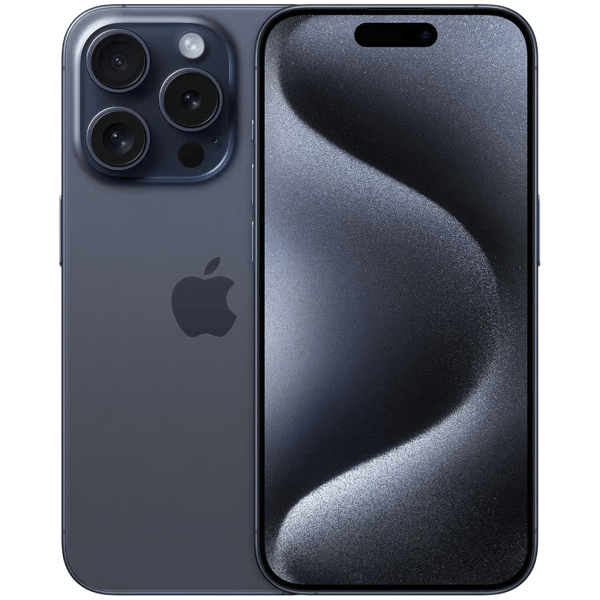 iPhone 15 Pro Max 512GB Blue Titanium - Vorder- und Rückseite