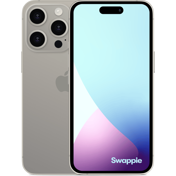 iPhone 15 Pro Max 256GB Natural Titanium - Bak och fram bild