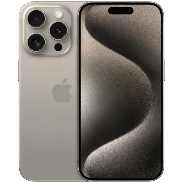 iPhone 15 Pro 256GB Natural Titanium - Vorder- und Rückseite