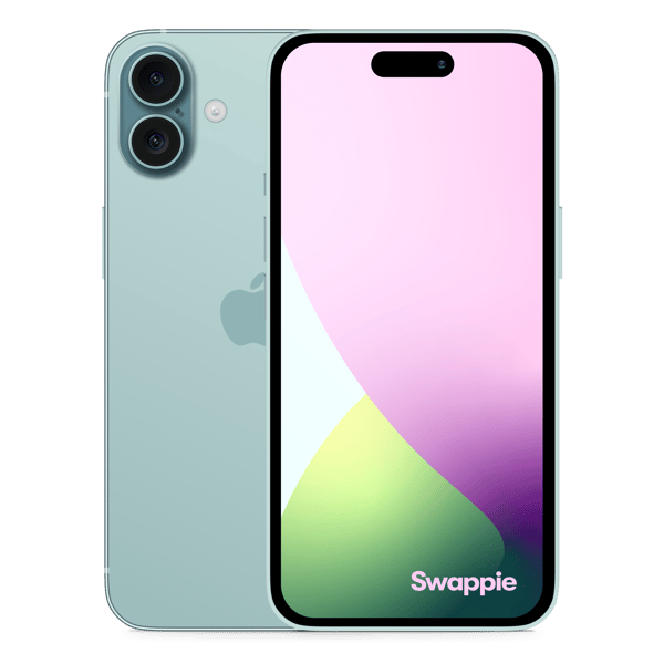 iPhone 16 128GB Teal - Front and back image