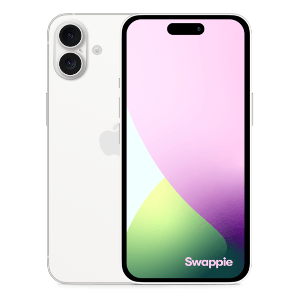iPhone 16 128GB White - Etu- ja takakuva