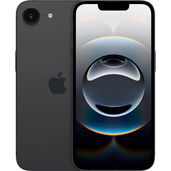 iPhone 16e 256GB Black - Front and back image