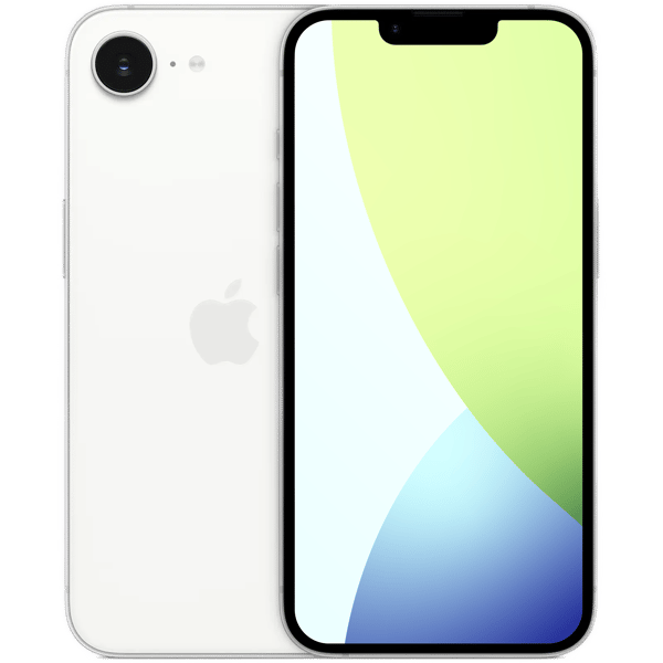 iPhone 16e 512GB White - Bak och fram bild