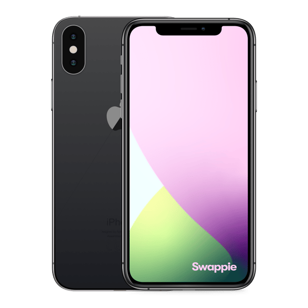 iPhone X 64GB Space Gray - Front and back image