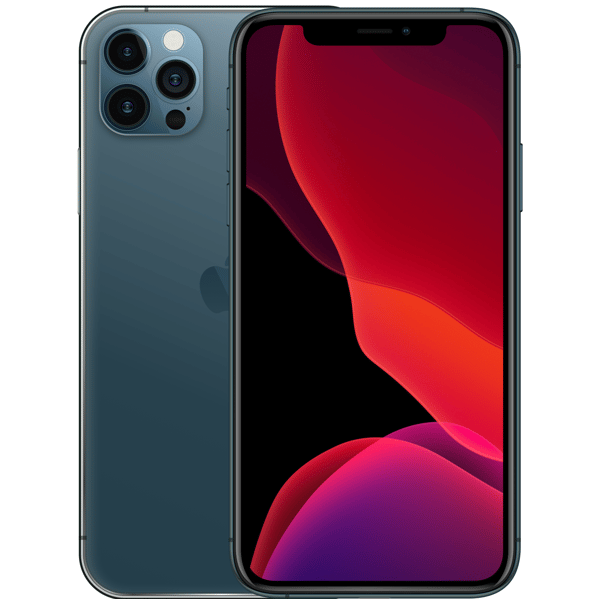 iPhone 12 Pro Max 256GB Pacific Blue - Front and back image