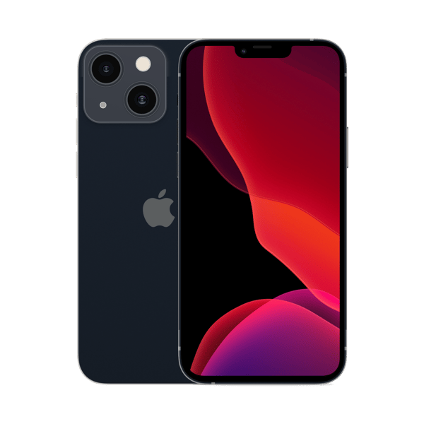 iPhone 13 mini 128GB Midnight - Imagen frontal y trasera