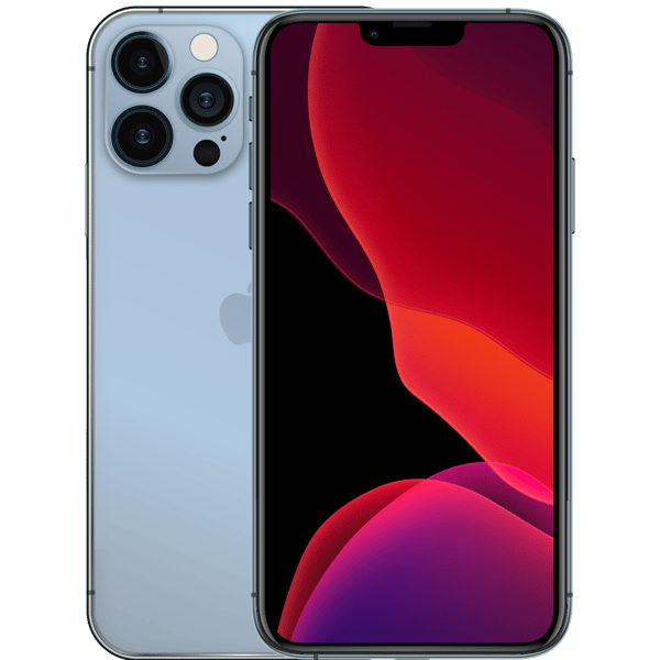 iPhone 13 Pro Max 128GB Sierra Blue - Imagen frontal y trasera