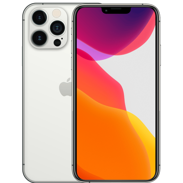 iPhone 13 Pro Max 256GB Silver - Imagen frontal y trasera