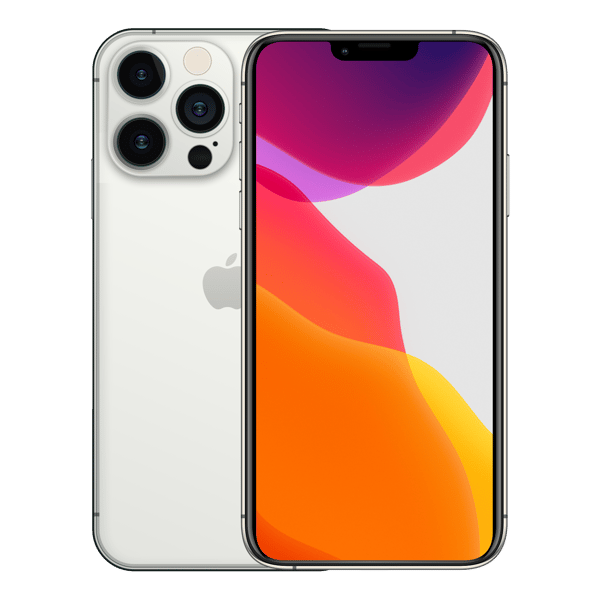 iPhone 13 Pro 128GB Silver - Imagen frontal y trasera