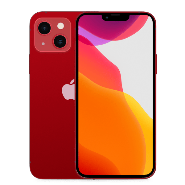 iPhone 13 256GB Red - Billede af for- og bagside